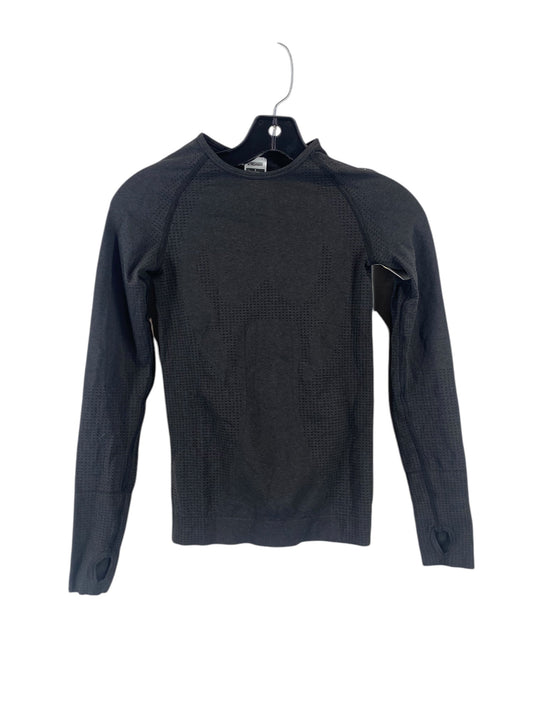 Athletic Top Long Sleeve Crewneck By Gym Shark In Black, Size: S