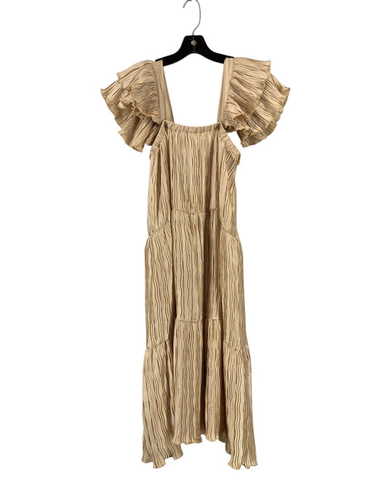 Dress Party Midi By Clothes Mentor In Cream, Size: L