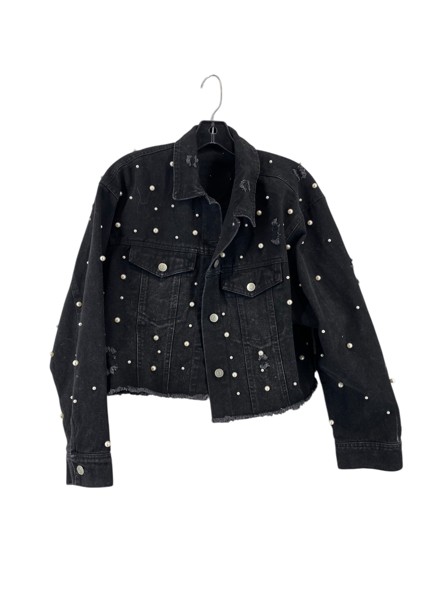 Jacket Denim By Altard State In Black Denim, Size: M