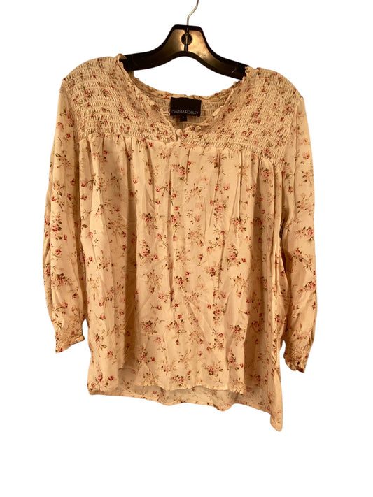 Top Long Sleeve By Cynthia Rowley In Floral Print, Size: L