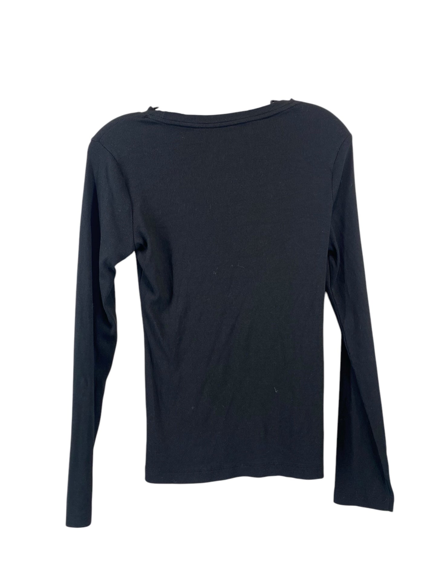 Top Long Sleeve Basic By A New Day In Black, Size: Xs