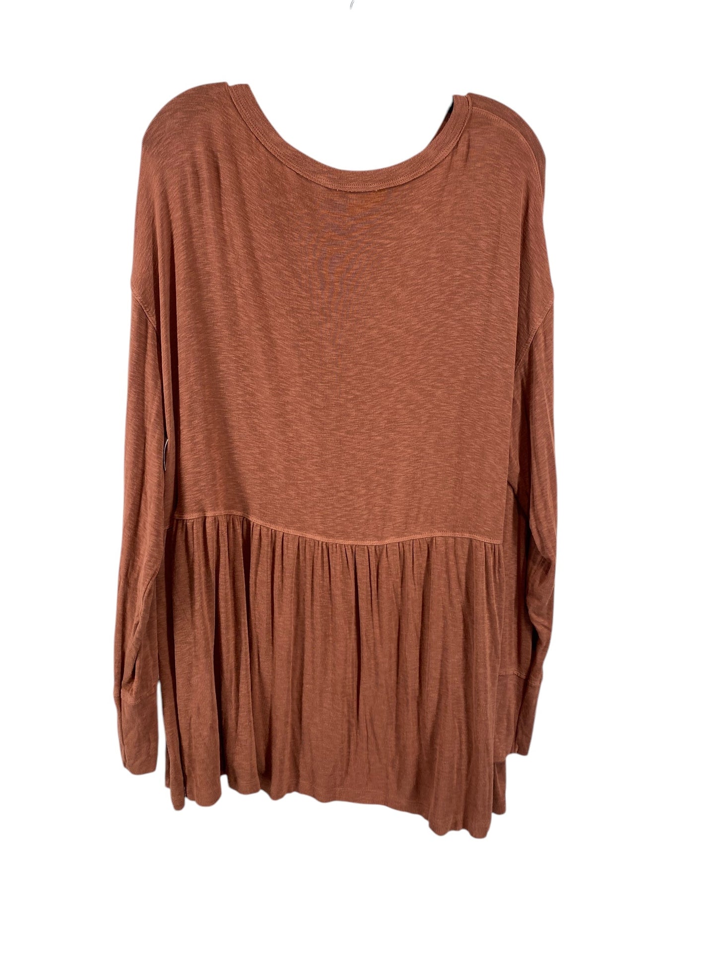 Top Long Sleeve Basic By American Eagle In Copper, Size: Xl