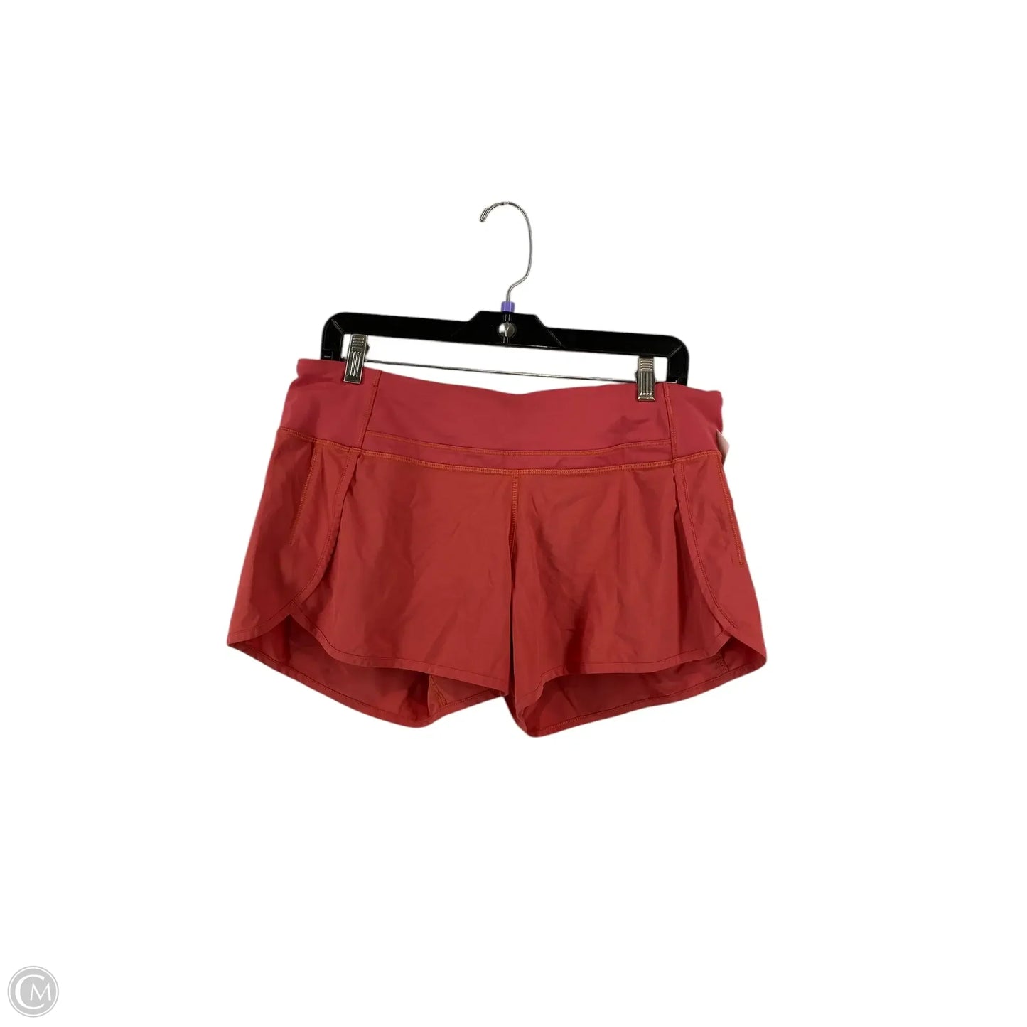Athletic Shorts By Lululemon In Coral, Size: 10