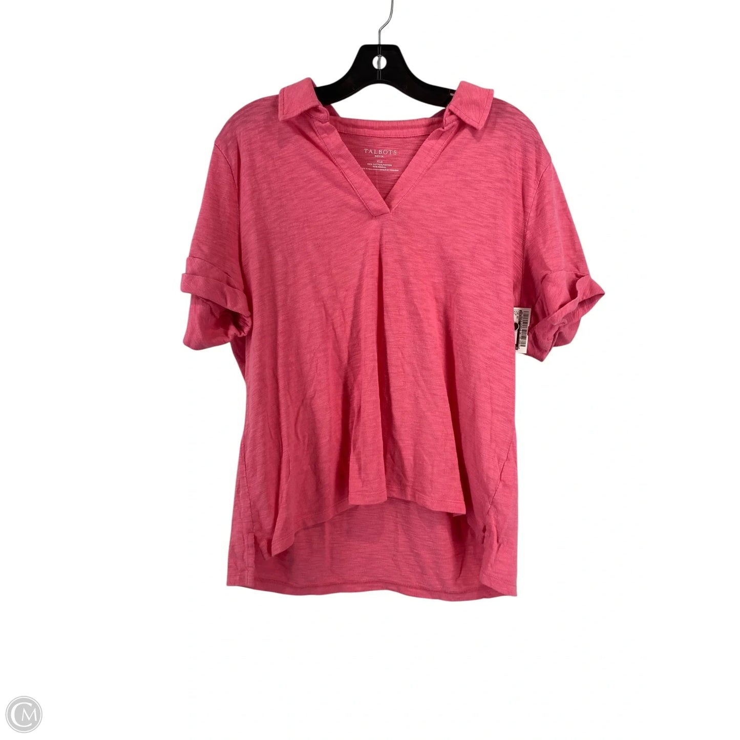Top Short Sleeve By Talbots In Pink, Size: Xlp
