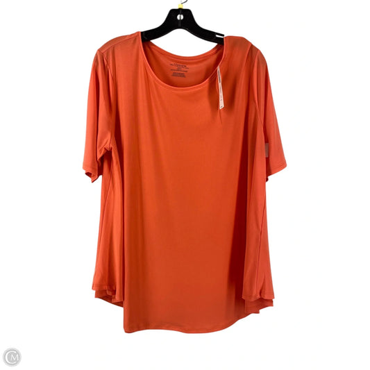 Top Short Sleeve By Chicos In Orange
