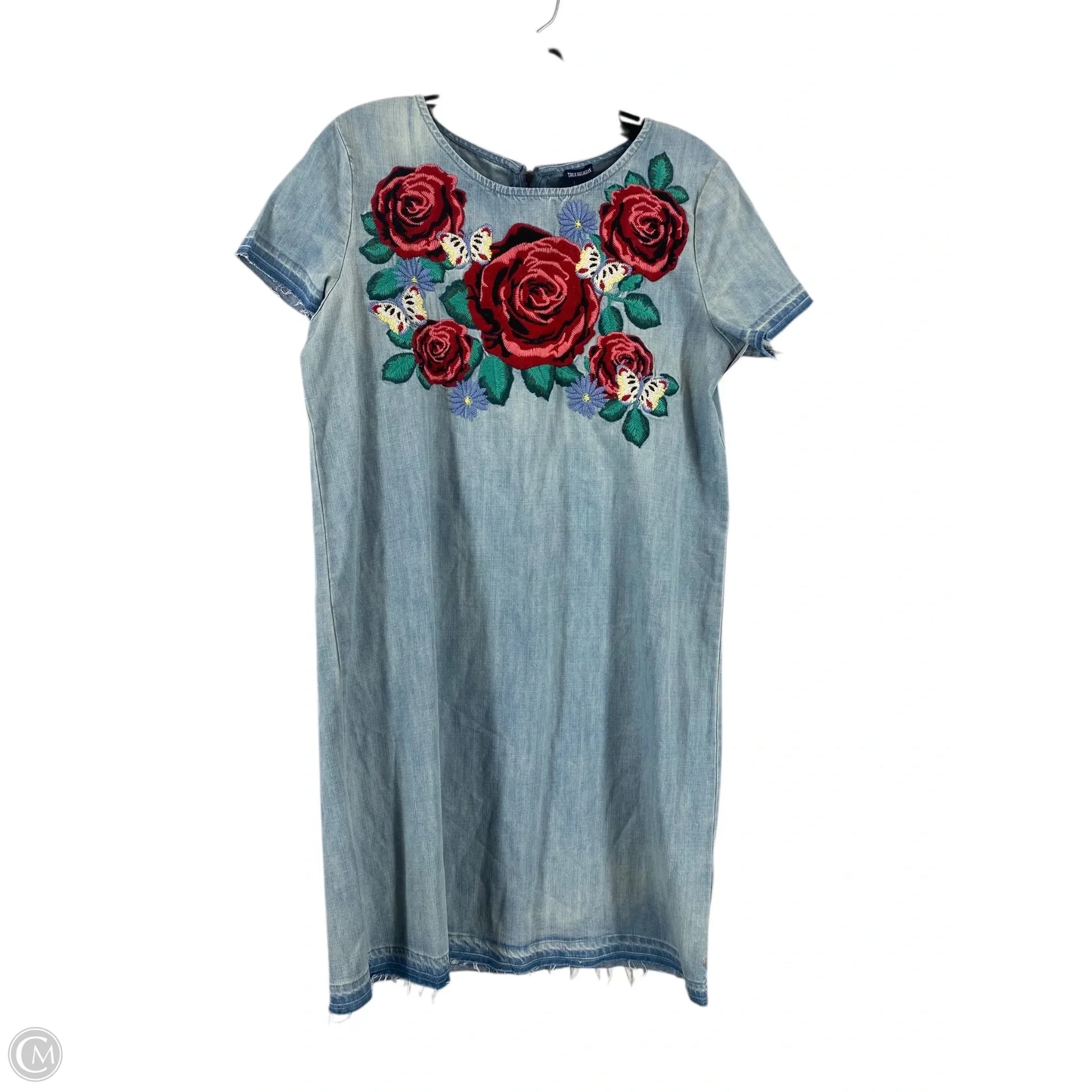 Dress Casual Short By True Religion In Blue Denim, Size: M Dress Casual Short By True Religion In Blue Denim, Size: M