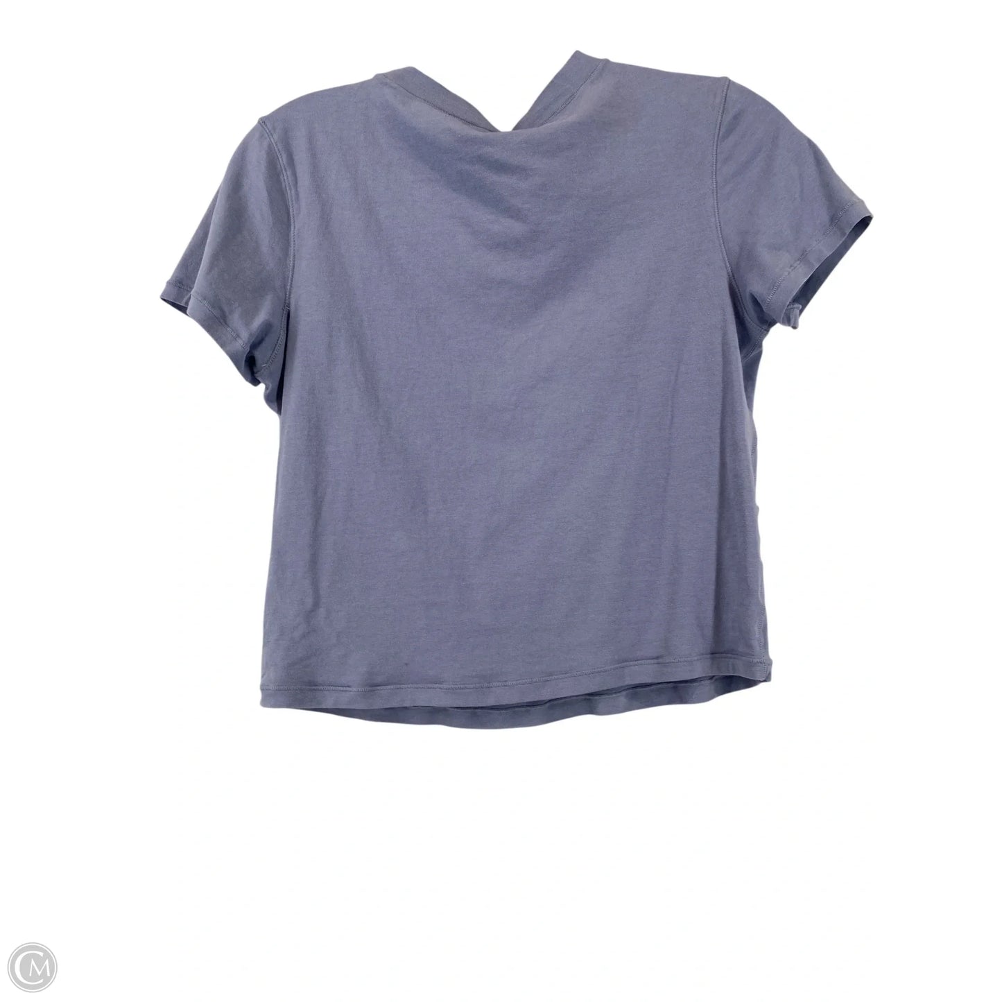 Athletic Top Short Sleeve By Yogalicious In Blue, Size: M