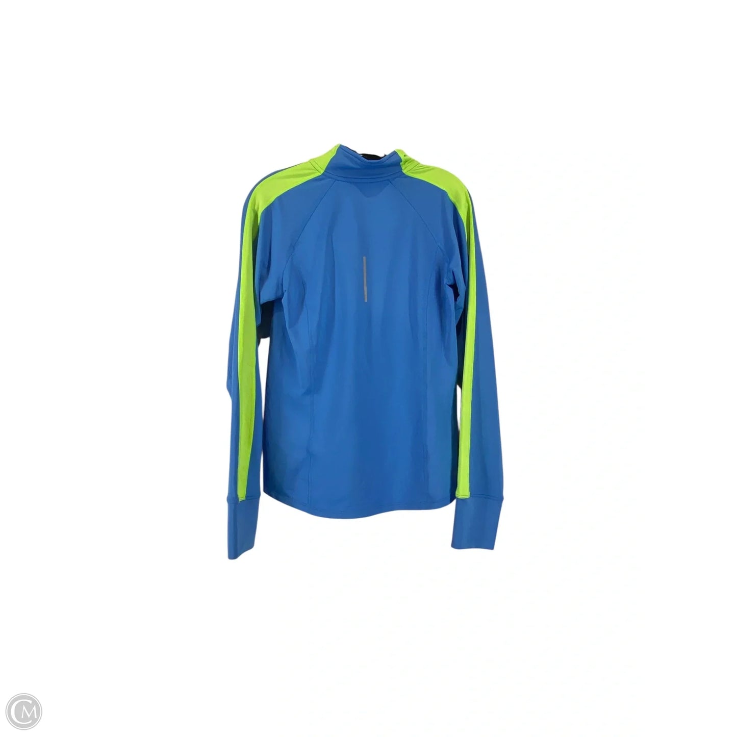 Athletic Top Long Sleeve Collar By Nike Apparel In Blue, Size: S