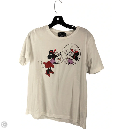 Top Short Sleeve Designer By Kate Spade In White, Size: M