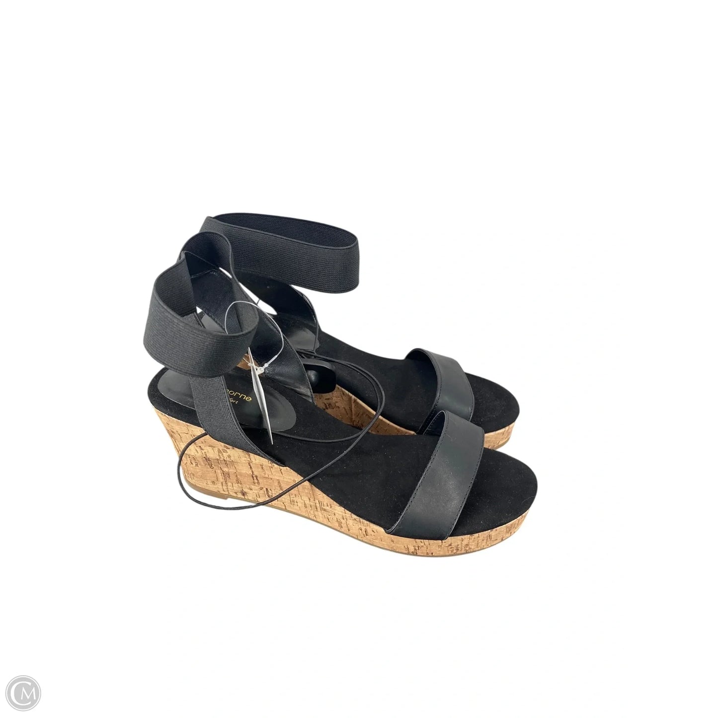 Sandals Heels Wedge By Liz Claiborne In Black, Size: 10