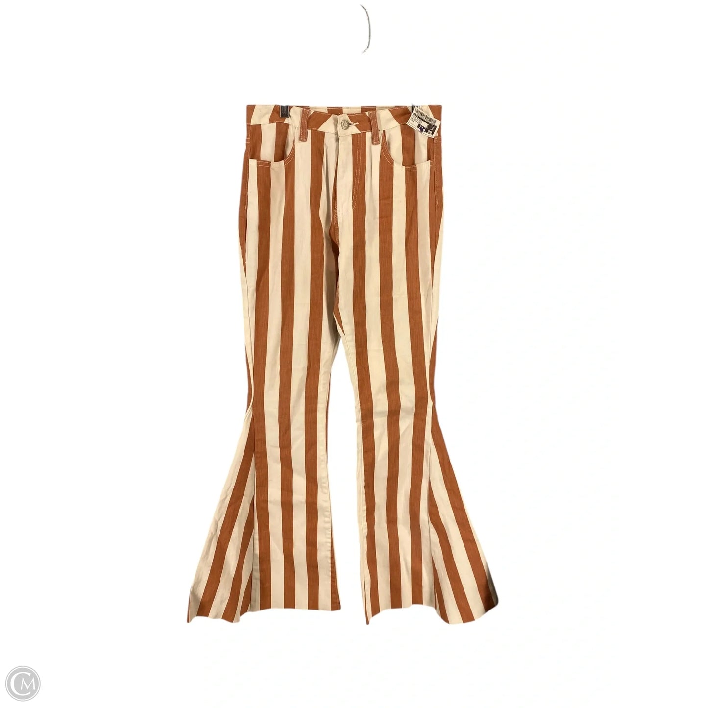 Jeans Flared By Cmc In Striped Pattern, Size: M