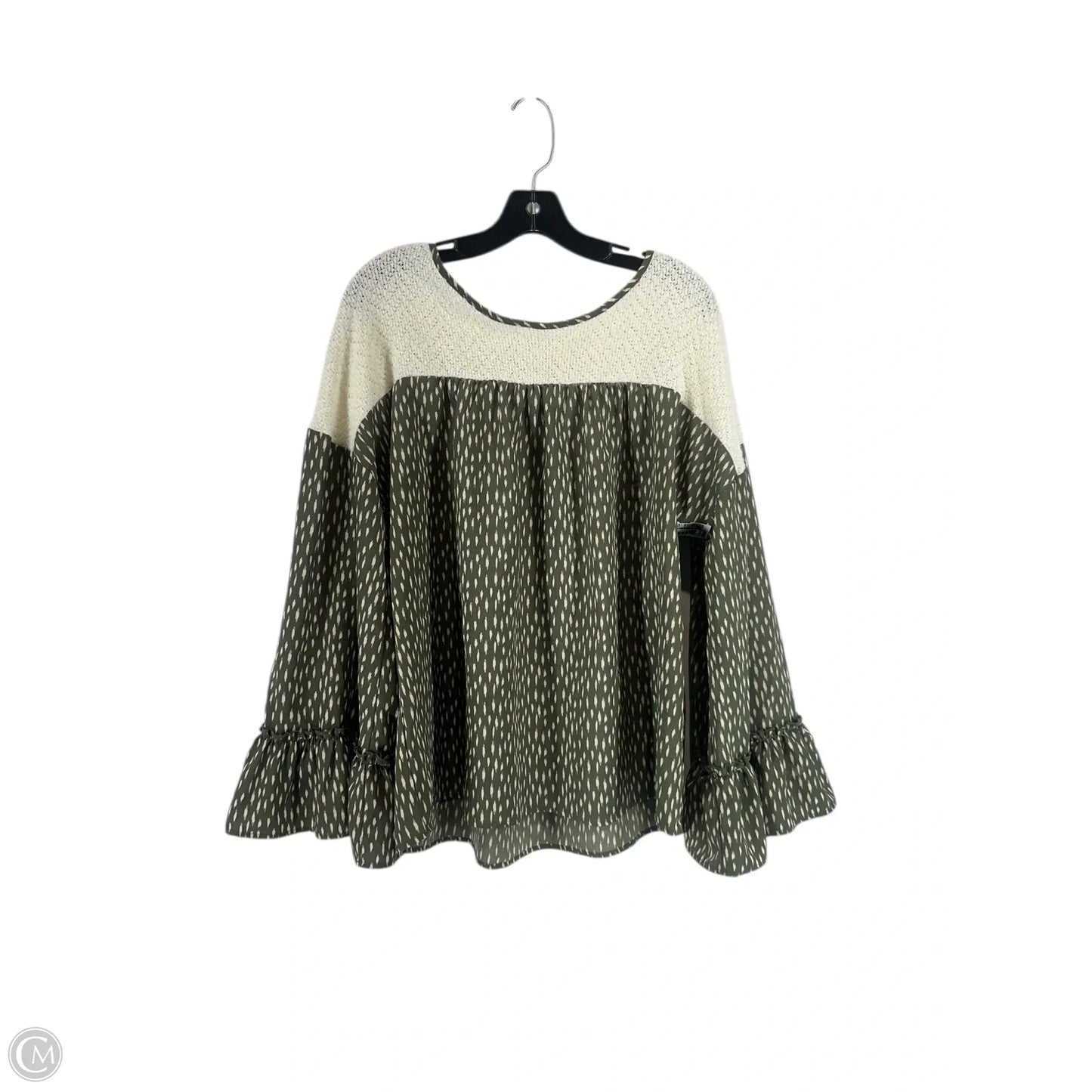 Top Long Sleeve By Hailey & Co In Green, Size: M