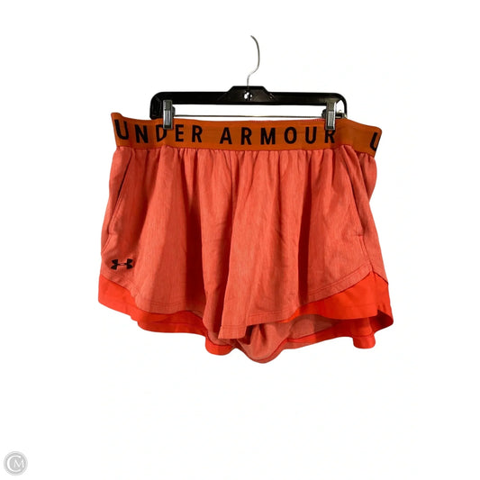 Athletic Shorts By Under Armour In Orange, Size: 2x