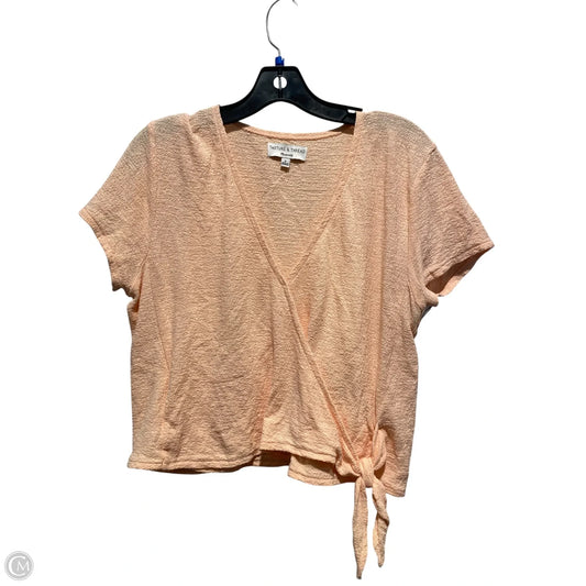 Top Short Sleeve By Madewell In Orange, Size: M