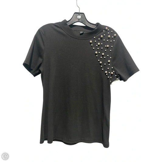 Top Short Sleeve By Shein In Black, Size: Xl