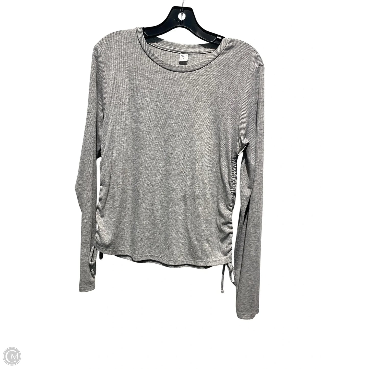 Athletic Top Long Sleeve Crewneck By Old Navy In Grey, Size: L