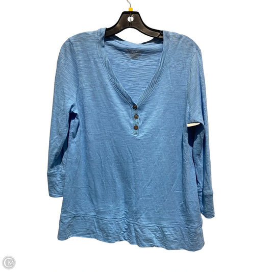 Top Long Sleeve By Chicos In Blue, Size: 0