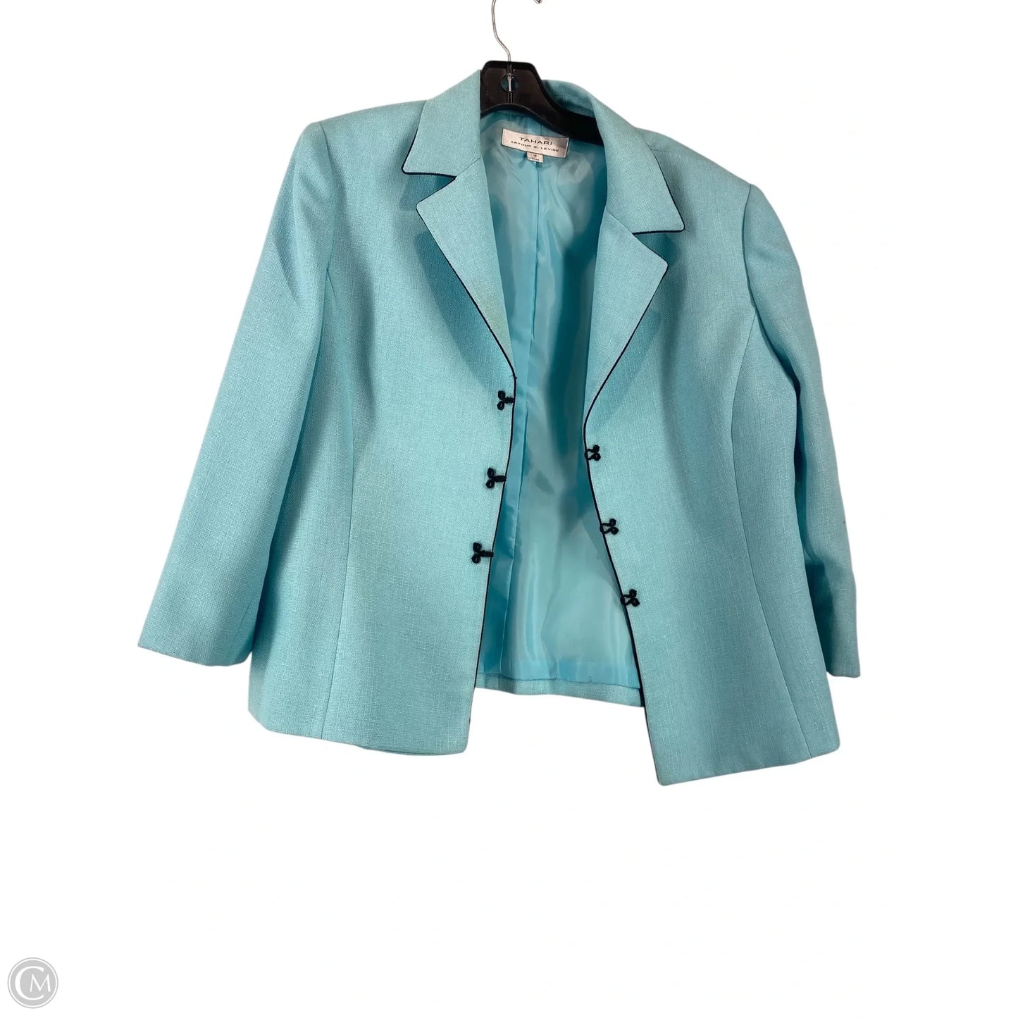 Blazer By Tahari By Arthur Levine In Teal, Size: 18