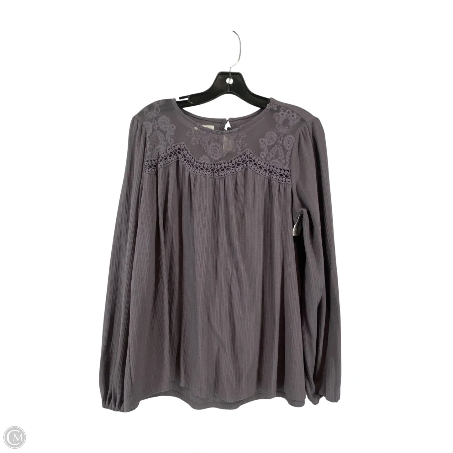 Top Long Sleeve By Maurices In Purple, Size: L
