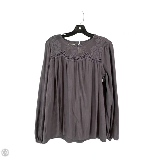 Top Long Sleeve By Maurices In Purple, Size: L