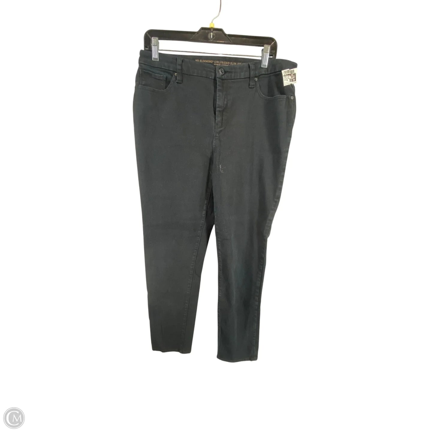 Jeans Skinny By Chicos In Black Denim, Size: 10l