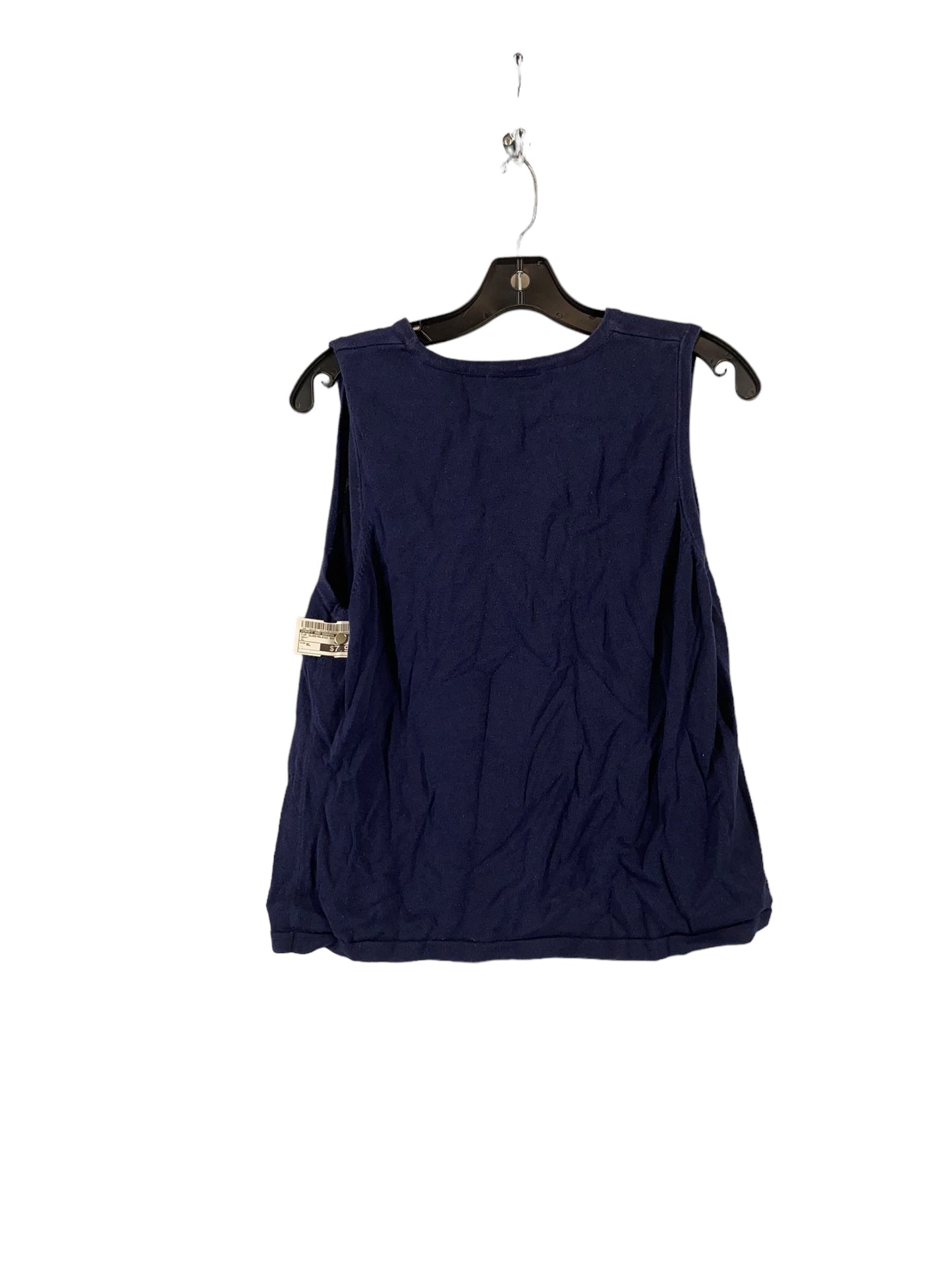 Navy Top Sleeveless Basic Croft And Barrow, Size Xl