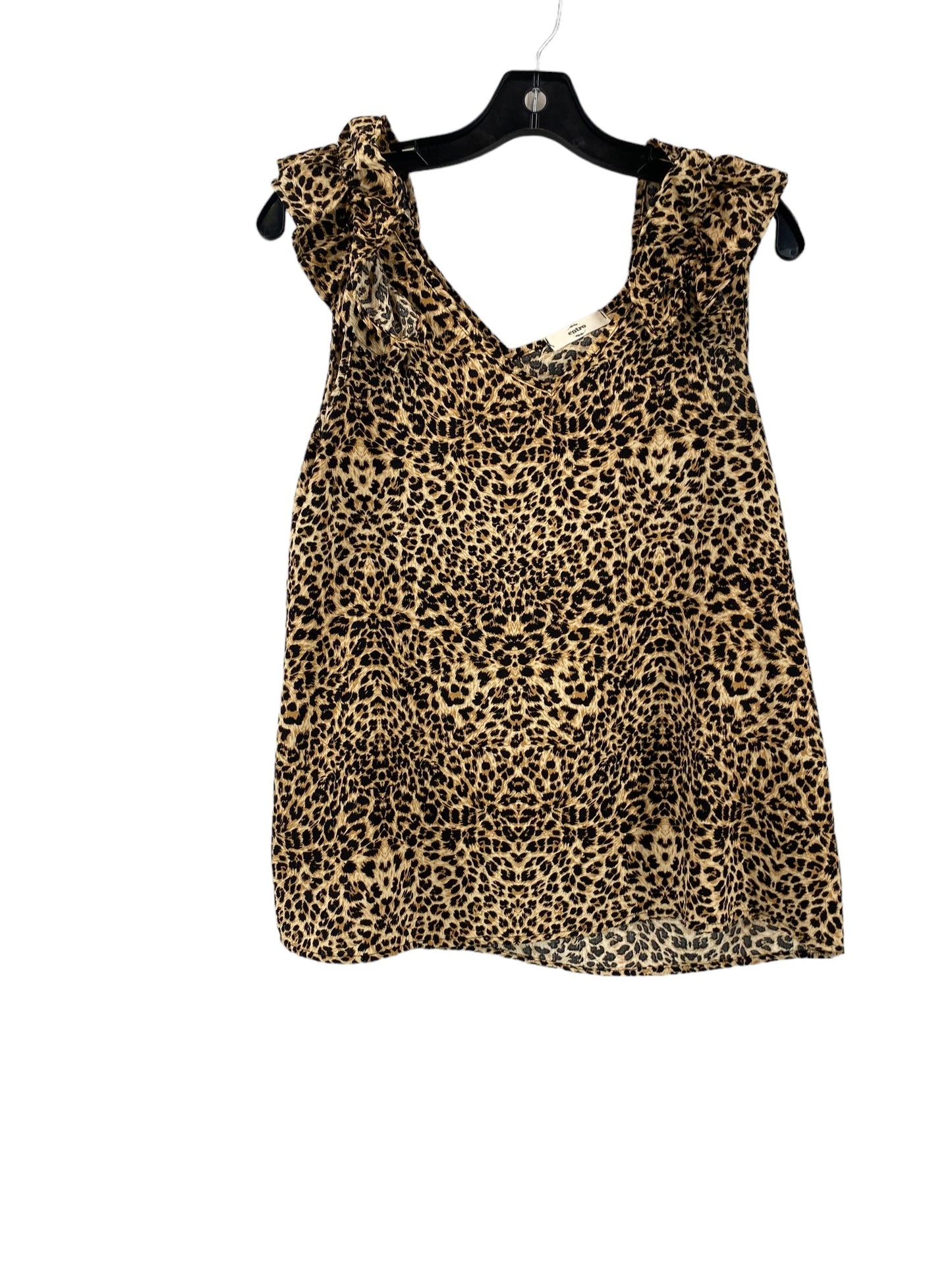 Animal Print Top Sleeveless Entro, Size M