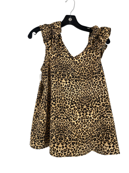 Animal Print Top Sleeveless Entro, Size M