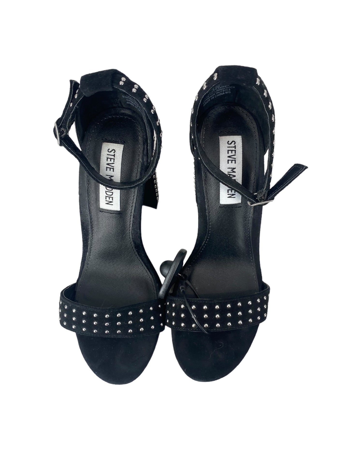 Black Shoes Heels Block Steve Madden, Size 5.5