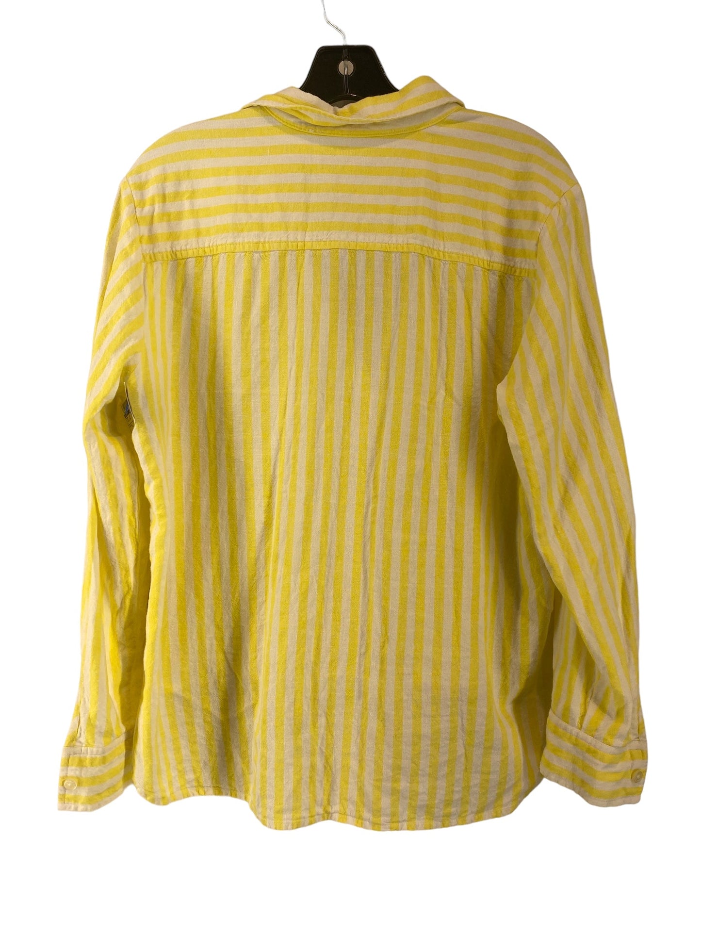 Yellow Top Long Sleeve Loft, Size L