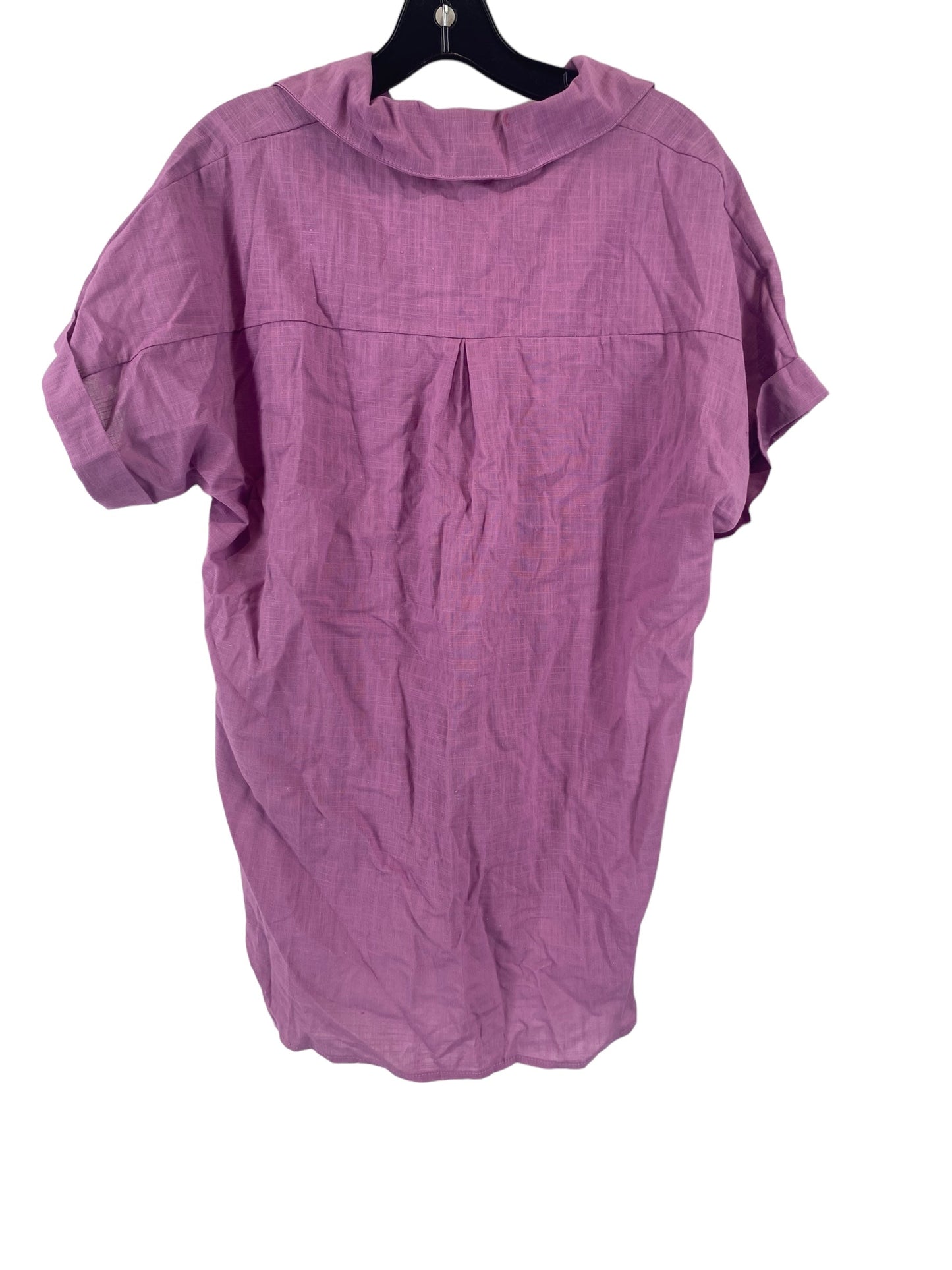 Purple Top Short Sleeve Clothes Mentor, Size S