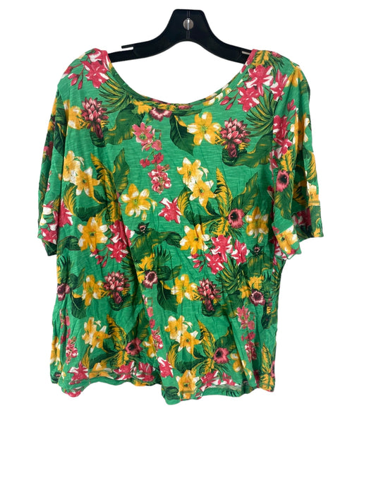 Green Top 3/4 Sleeve Cato, Size L
