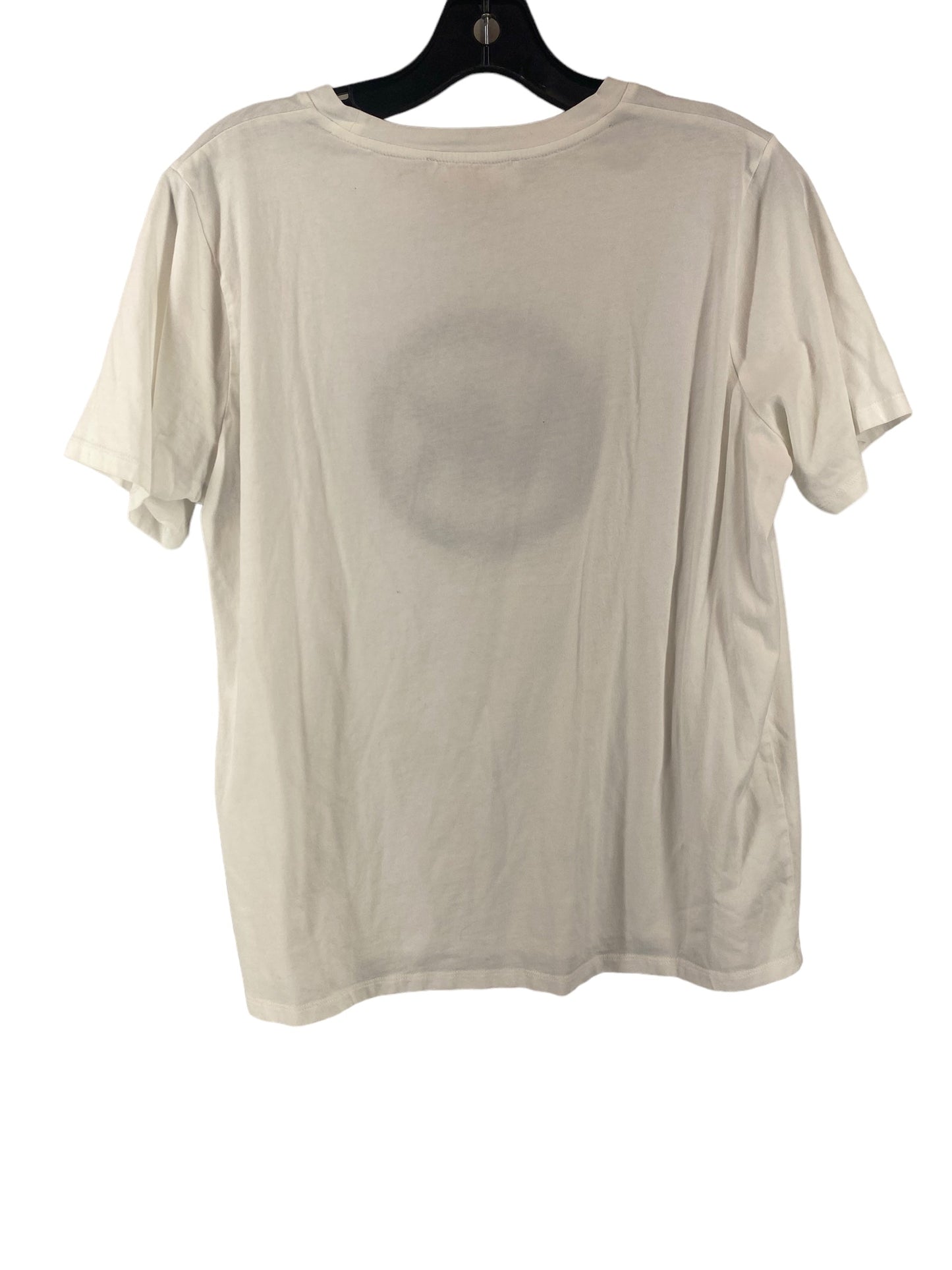 White Top Short Sleeve Michael By Michael Kors, Size L