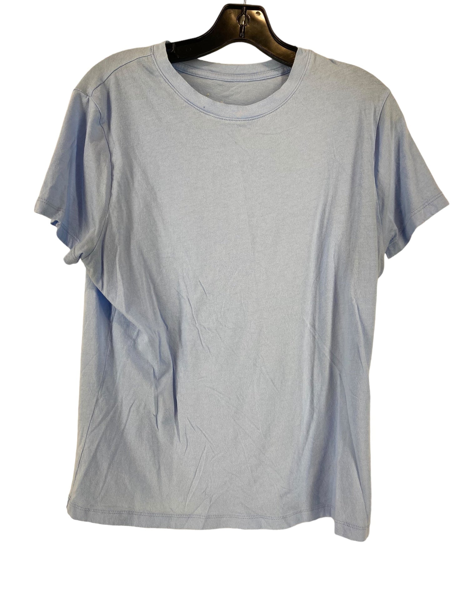 Blue Top Short Sleeve Basic A New Day, Size L