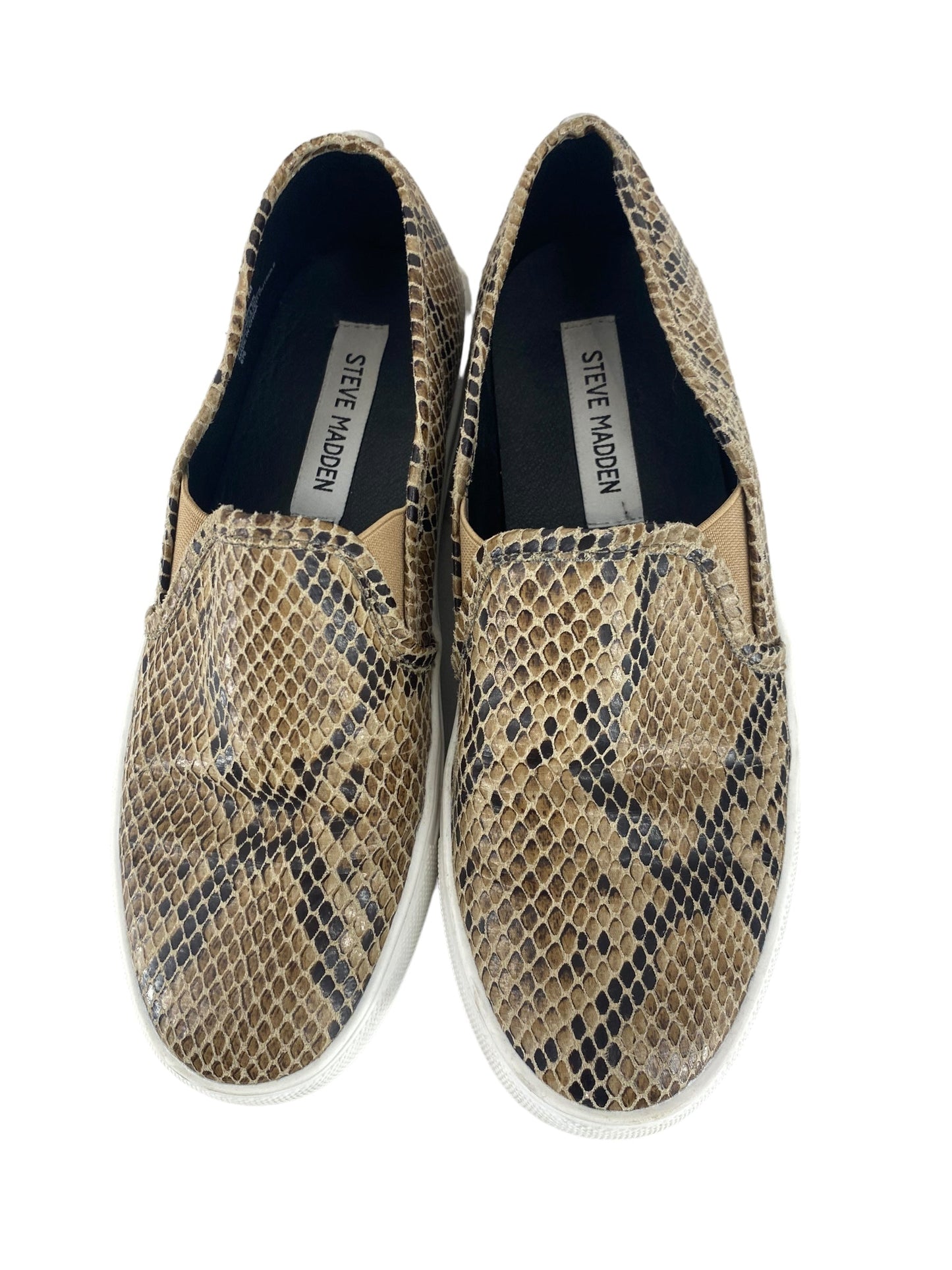 Snakeskin Print Shoes Flats Steve Madden, Size 7