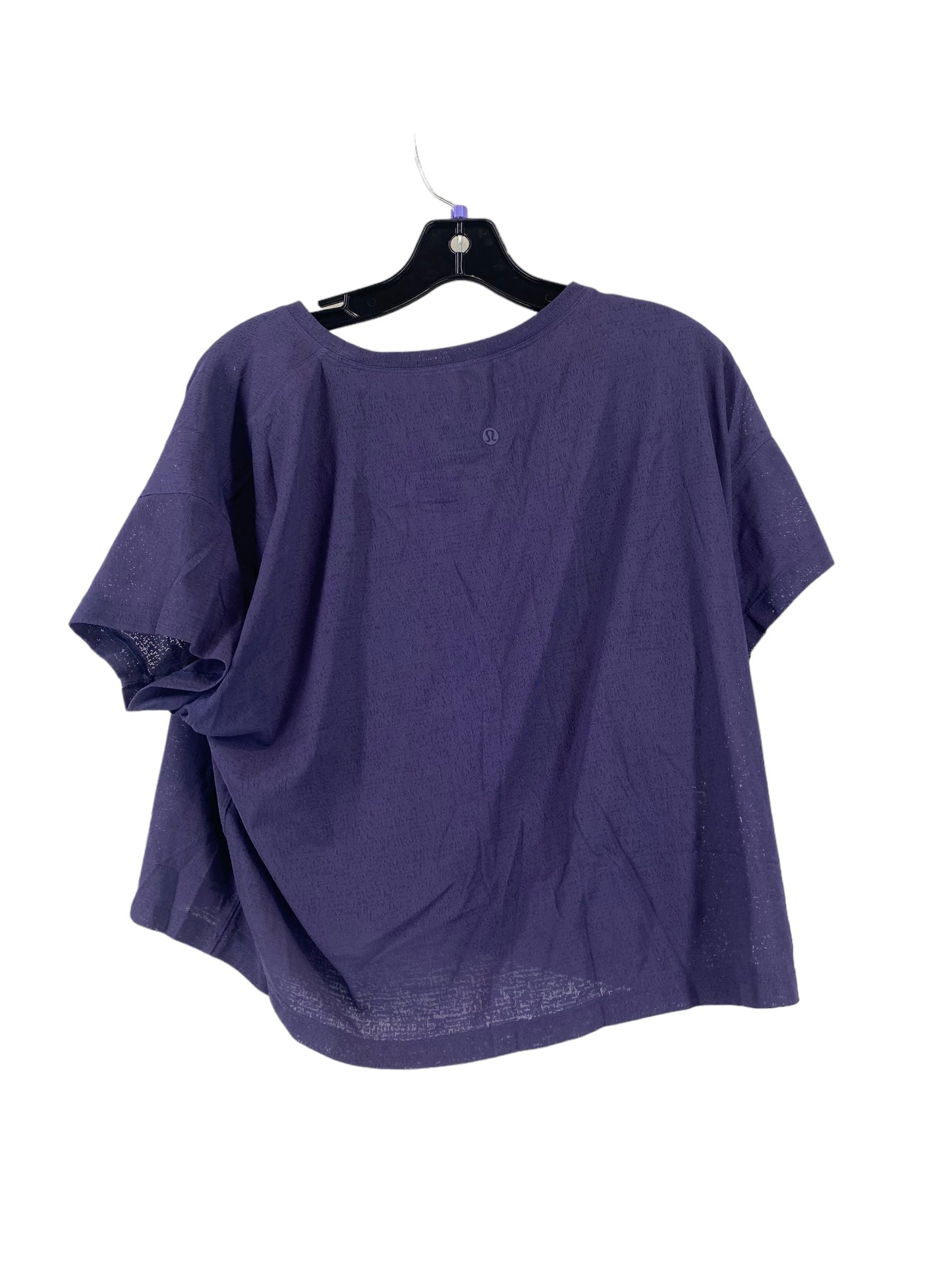 Athletic Top Short Sleeve By Lululemon In Purple, Size: M