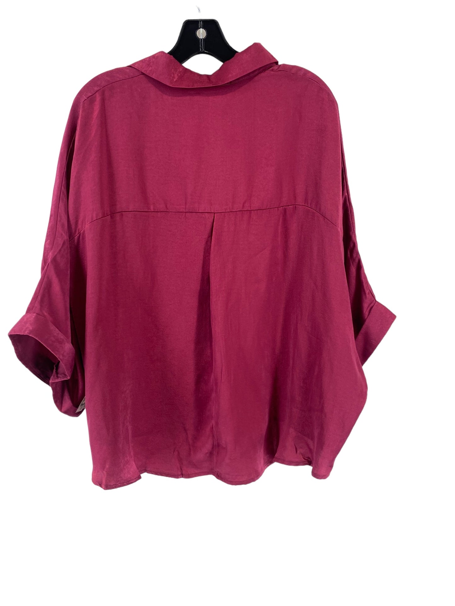 Top Short Sleeve By Andree By Unit In Purple, Size: L