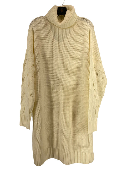 Dress Sweater By Clothes Mentor In White, Size: 2x