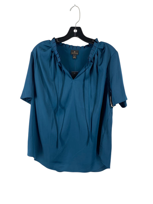 Top Short Sleeve By Worthington In Blue, Size: L