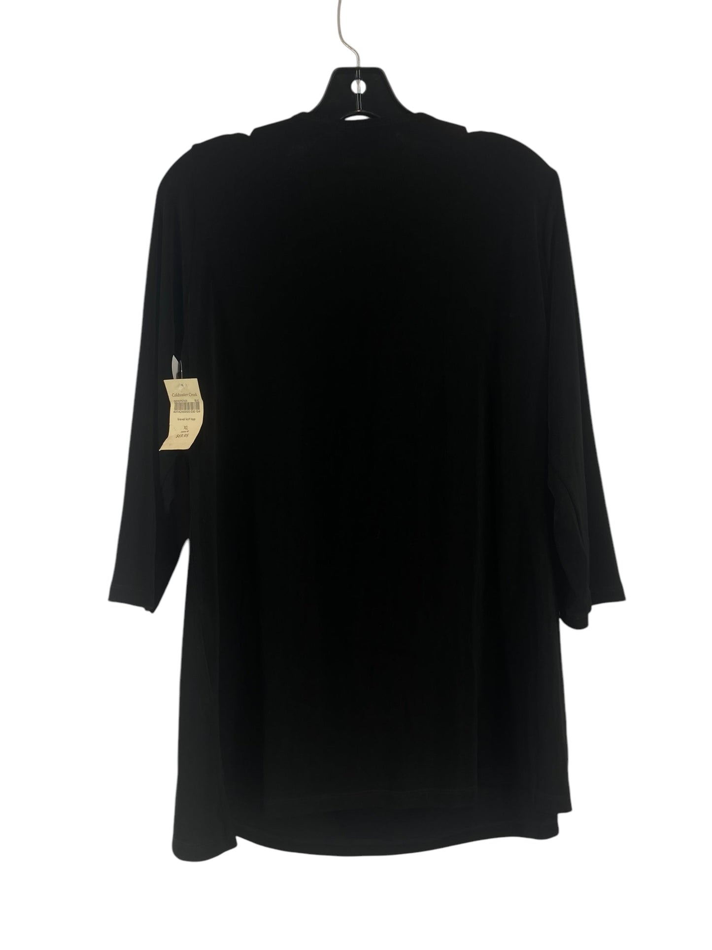 Top 3/4 Sleeve By Coldwater Creek In Black, Size: Xl