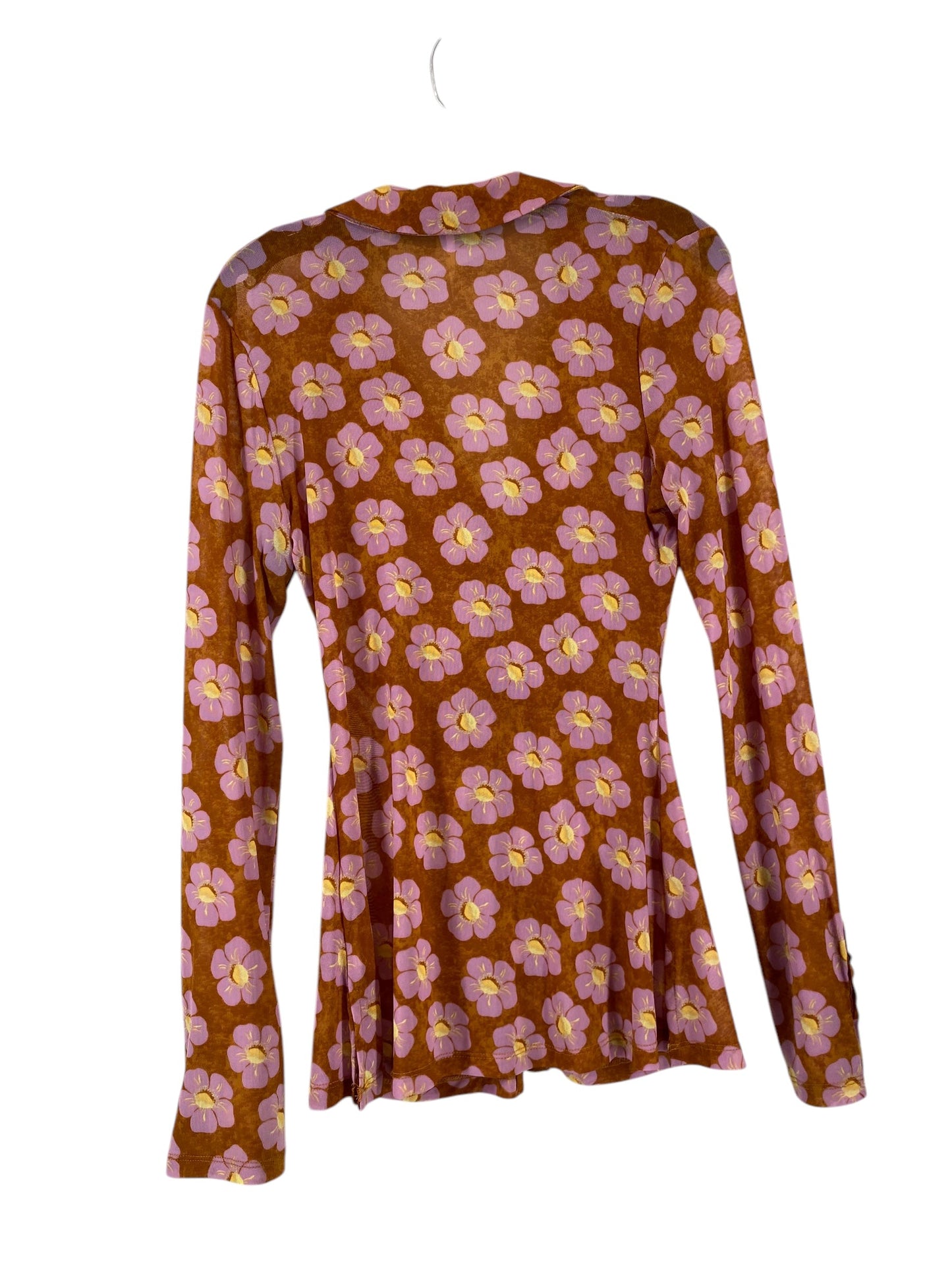 Top Long Sleeve By Free People In Floral Print, Size: S