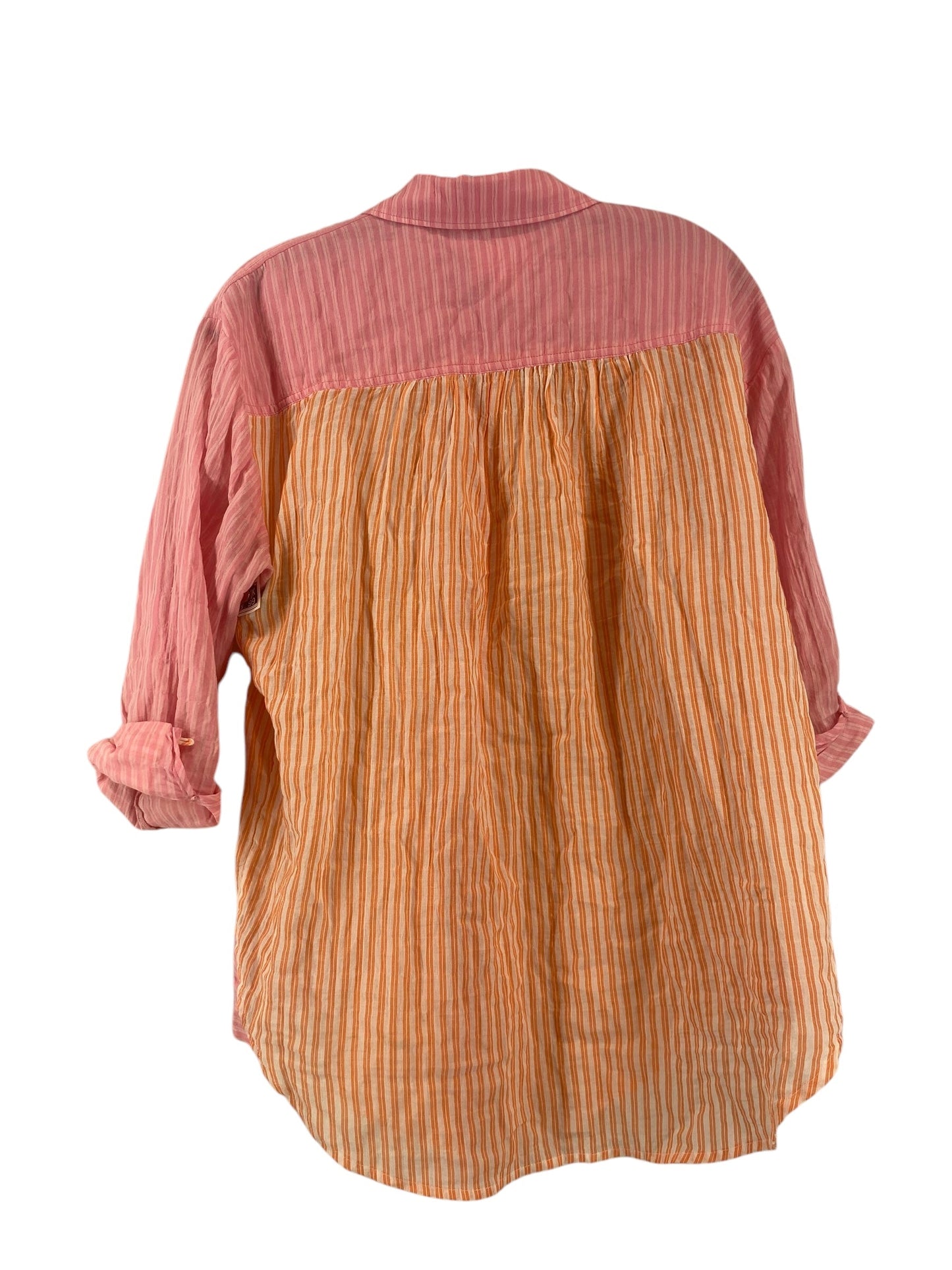 Top Long Sleeve By Maeve In Orange & Pink, Size: Xs