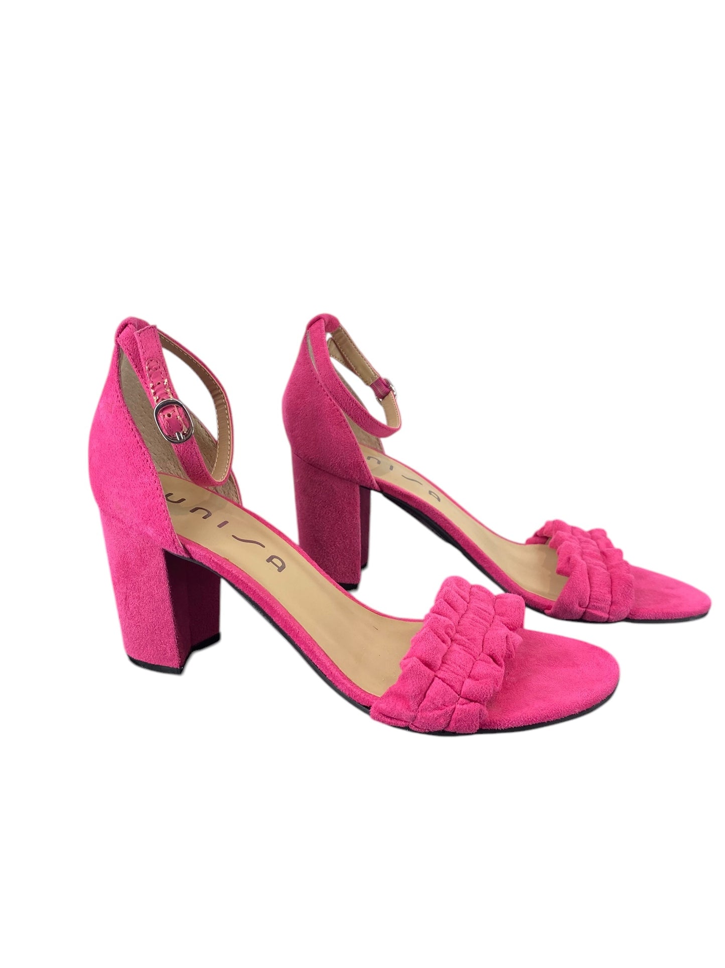 Shoes Heels Block By Unisa In Pink, Size: 8.5