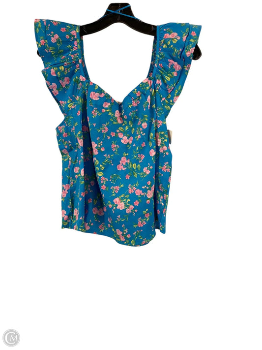 Top Sleeveless By Blu Pepper In Blue, Size: L