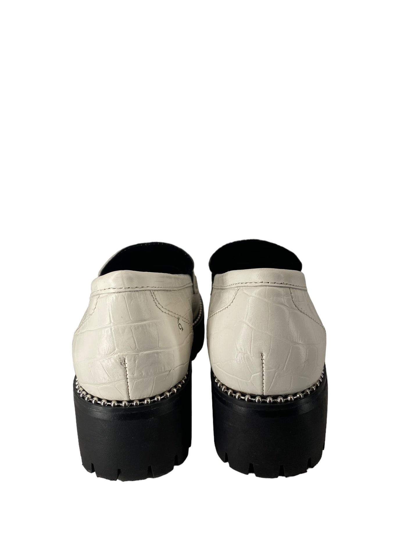 White Shoes Heels Block Aqua, Size 10