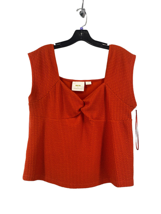 Orange Blouse Short Sleeve Maeve, Size Xl