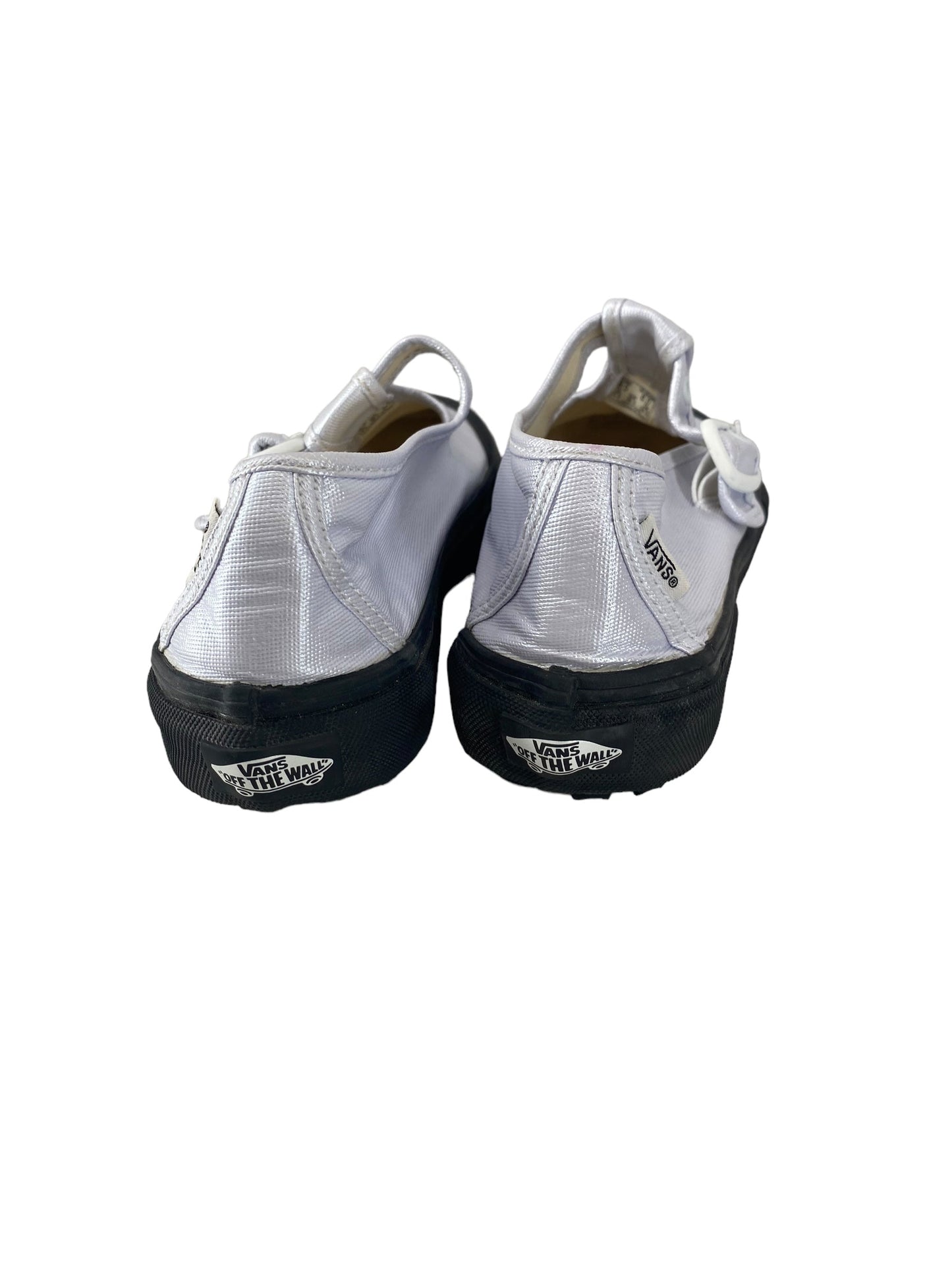 Black & Silver Shoes Heels Platform Vans, Size 8