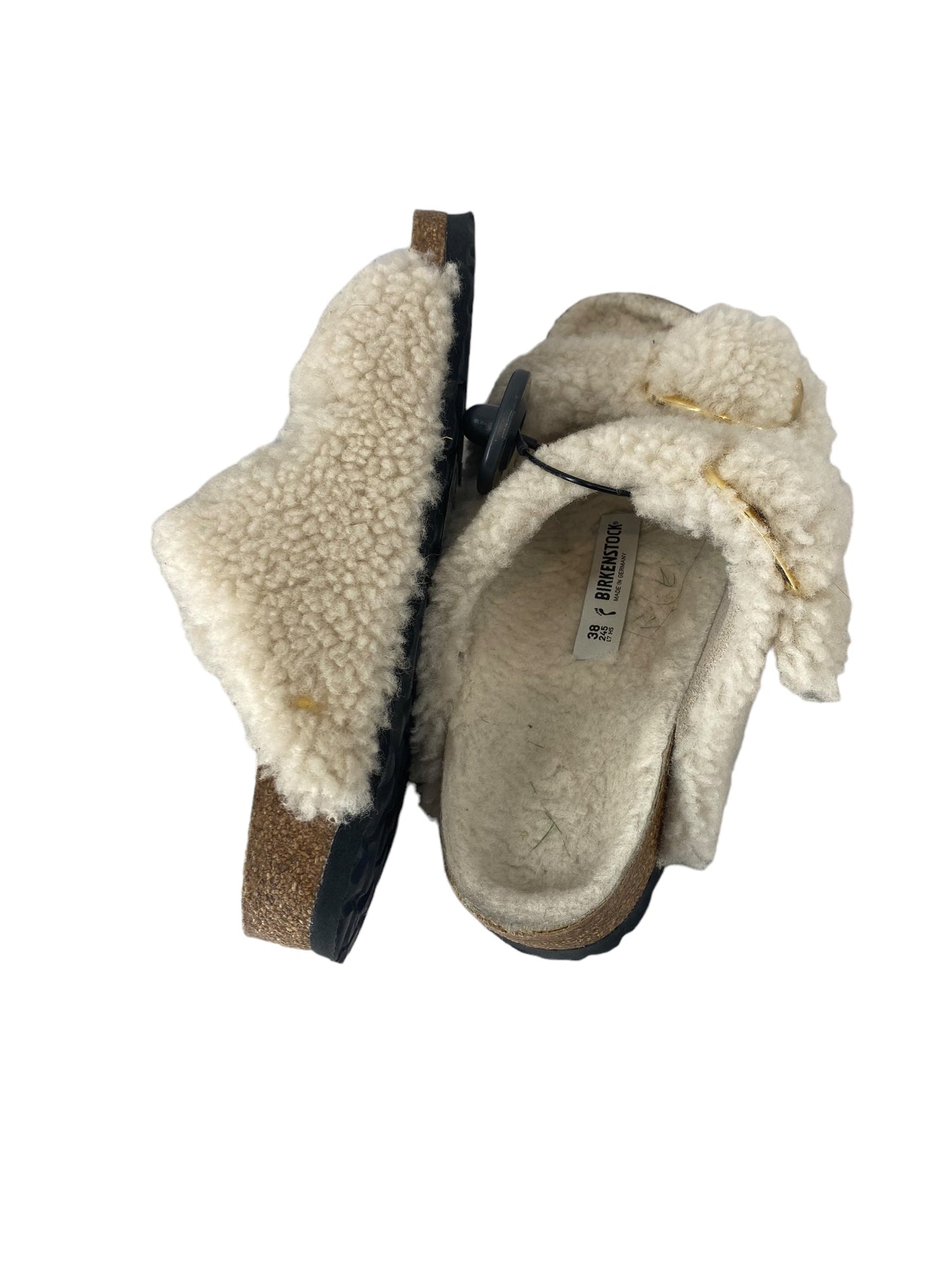 Cream Sandals Flats Birkenstock, Size 7.5