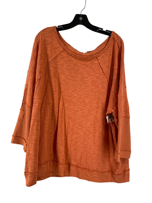 Orange Top 3/4 Sleeve Cato, Size 18