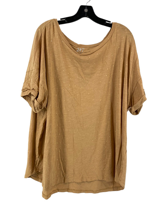Tan Top Short Sleeve Maurices, Size 3x